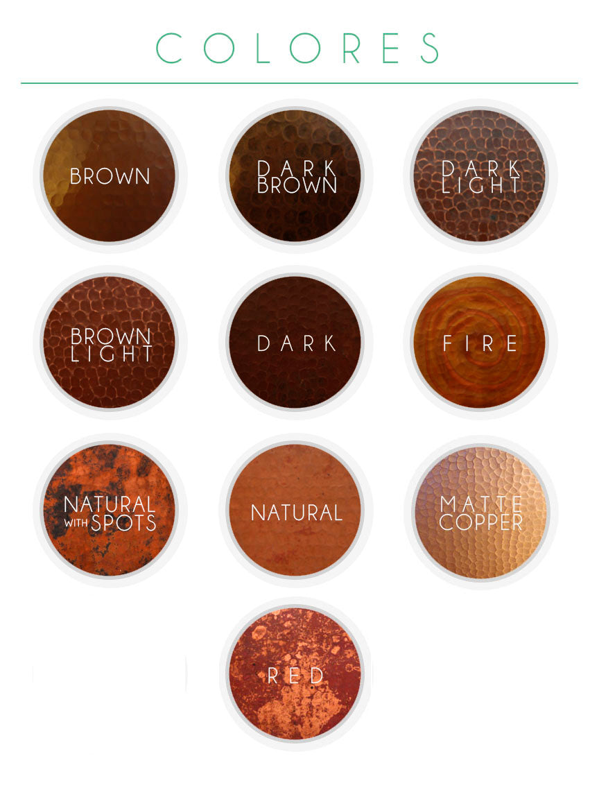 Copper Round Apron Kitchen Sink D-Shape ( 22" to 36" Various Colors, #CRFS)