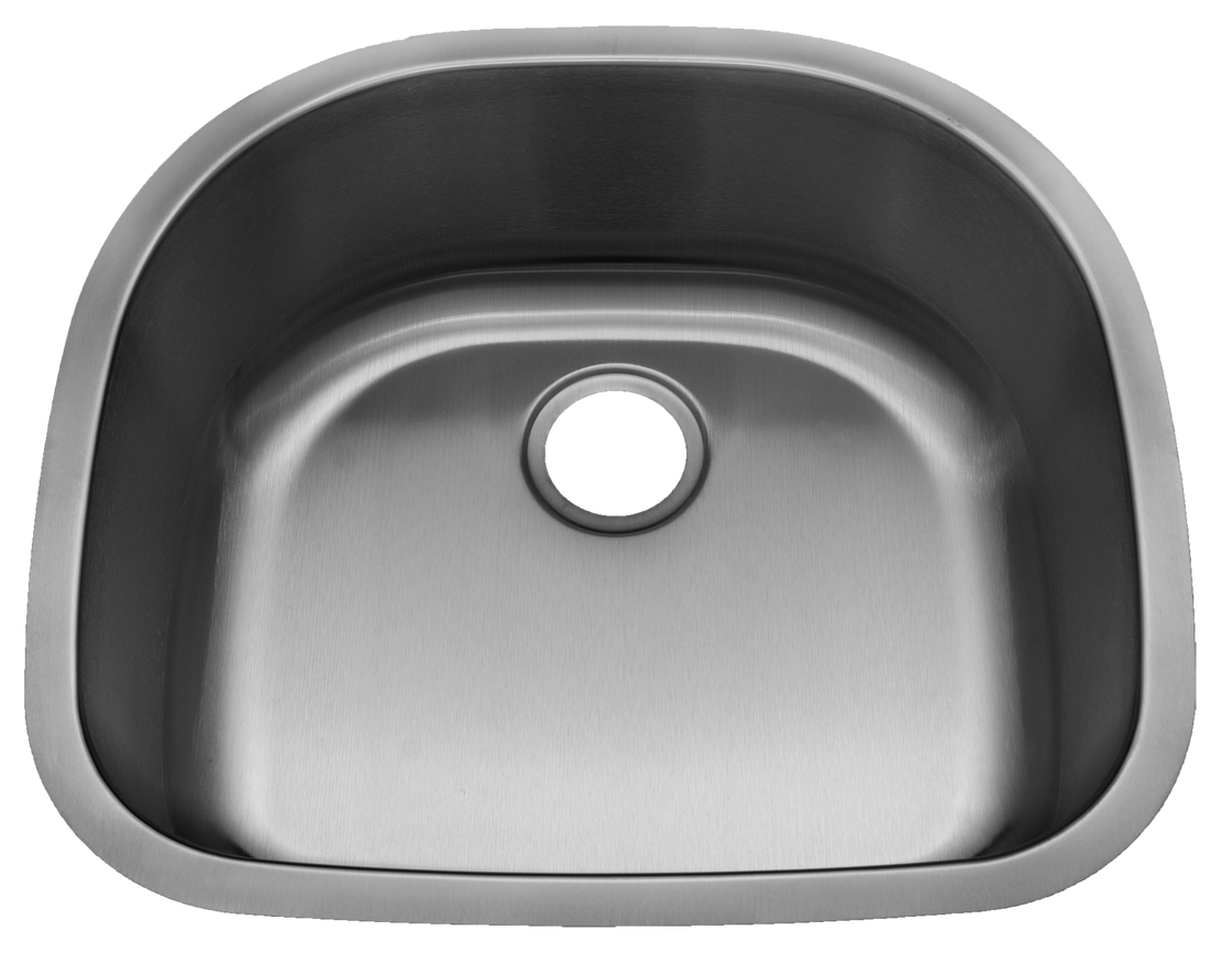 Stainless Steel Undermount Kitchen Sink Single Bowl D Shape 18 gauge or 16 gauge
